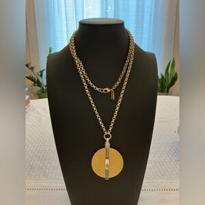 Silpada Gold Tone and Swarovski Pendant Necklace